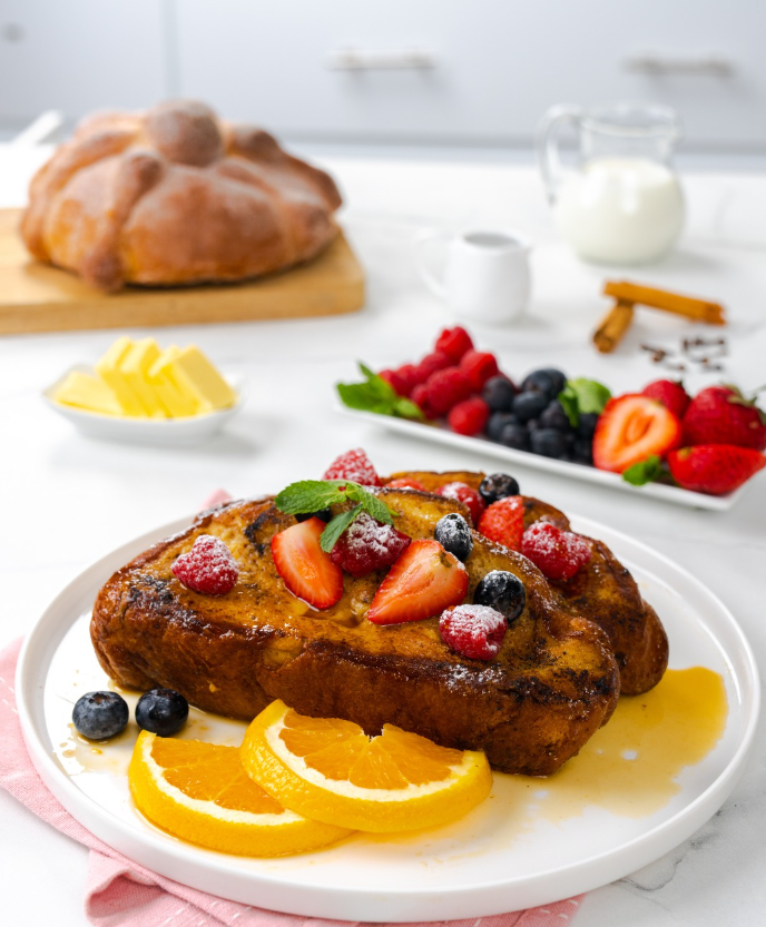 Tostadas francesas con frutos rojos